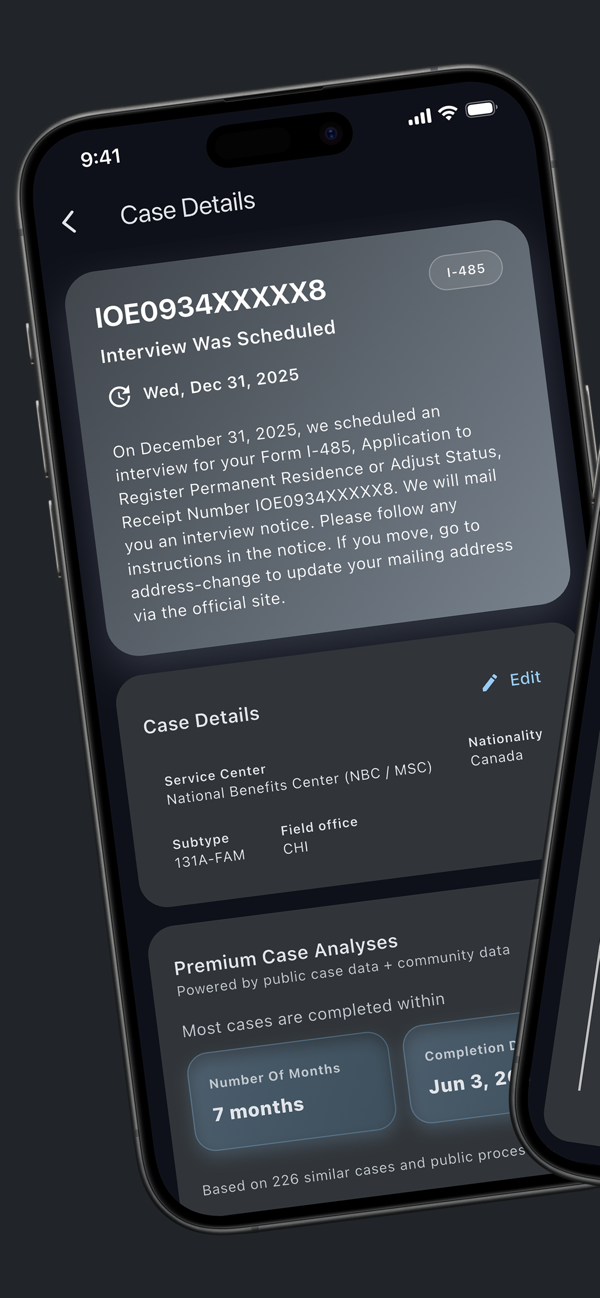 Case Tracker case details screen